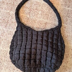 Elegant Black Quilted Shoulder Bag